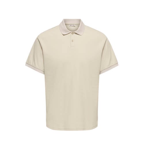 ONLY & SONS regular polo beige afbeelding