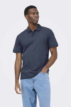 regular polo donkerblauw