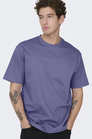 relaxed T-shirt paars