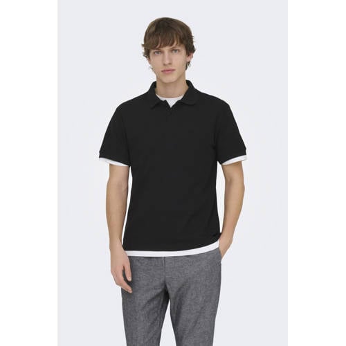 ONLY & SONS regular polo zwart afbeelding