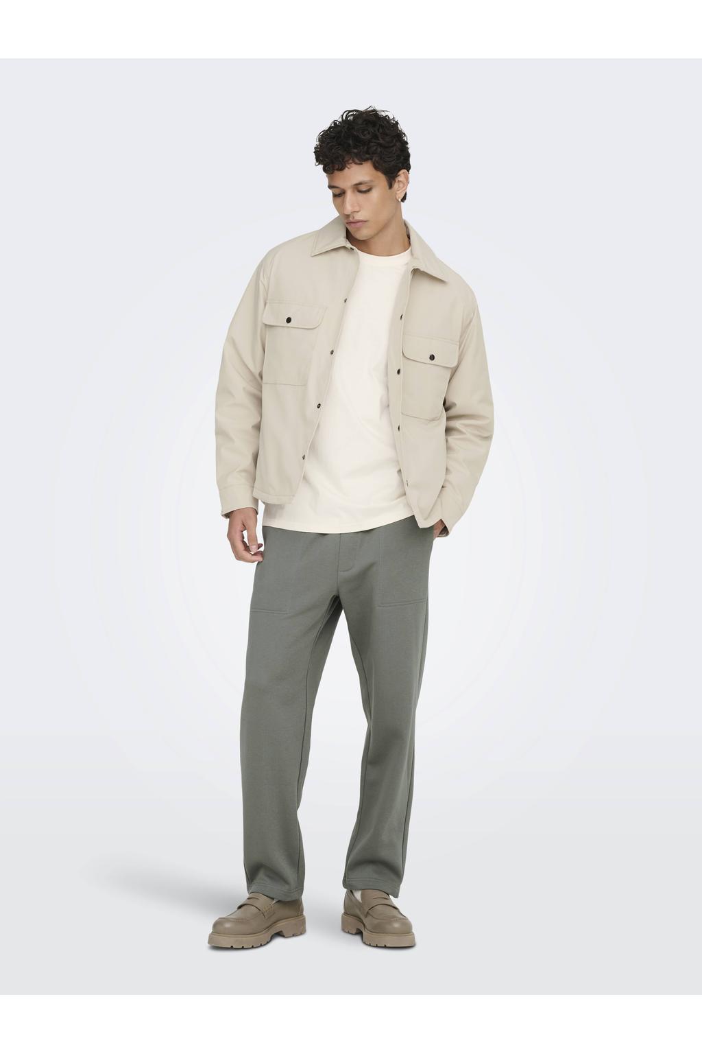 ONLY & SONS ONSCONNOR straight joggingbroek grijsgroen