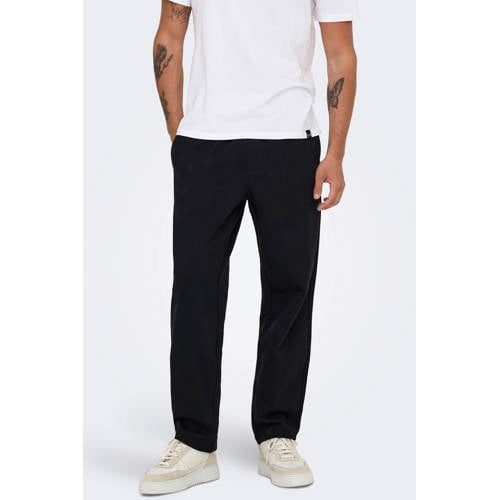ONLY & SONS ONSCONNOR straight joggingbroek zwart afbeelding