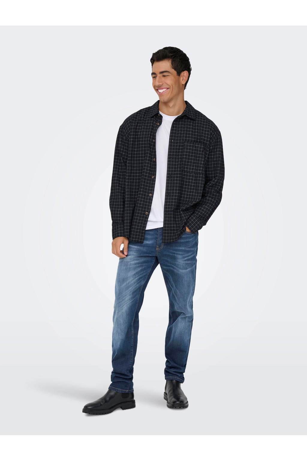 ONLY & SONS ONSWEFT regular fit jeans Dark Blue Denim