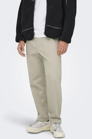 ONSCONNOR straight joggingbroek beige