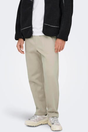 ONSCONNOR straight joggingbroek beige