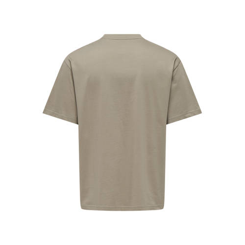ONLY & SONS regular T-shirt beige afbeelding