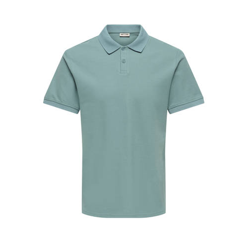 ONLY & SONS regular polo turqoise afbeelding