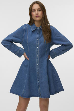 A-lijn jurk medium blue denim