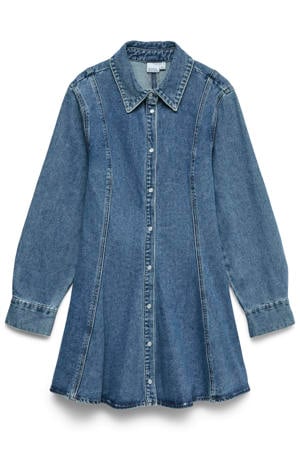 A-lijn jurk medium blue denim