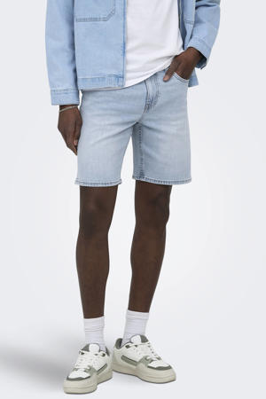 ONSWEFT regular denim short light blue denim