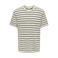 ONLY & SONS regular gestreept T-shirt gebreid donkerblauw
