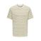 ONLY & SONS regular gestreept T-shirt gebreid beige
