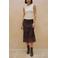 VERO MODA midi rok donkerbruin