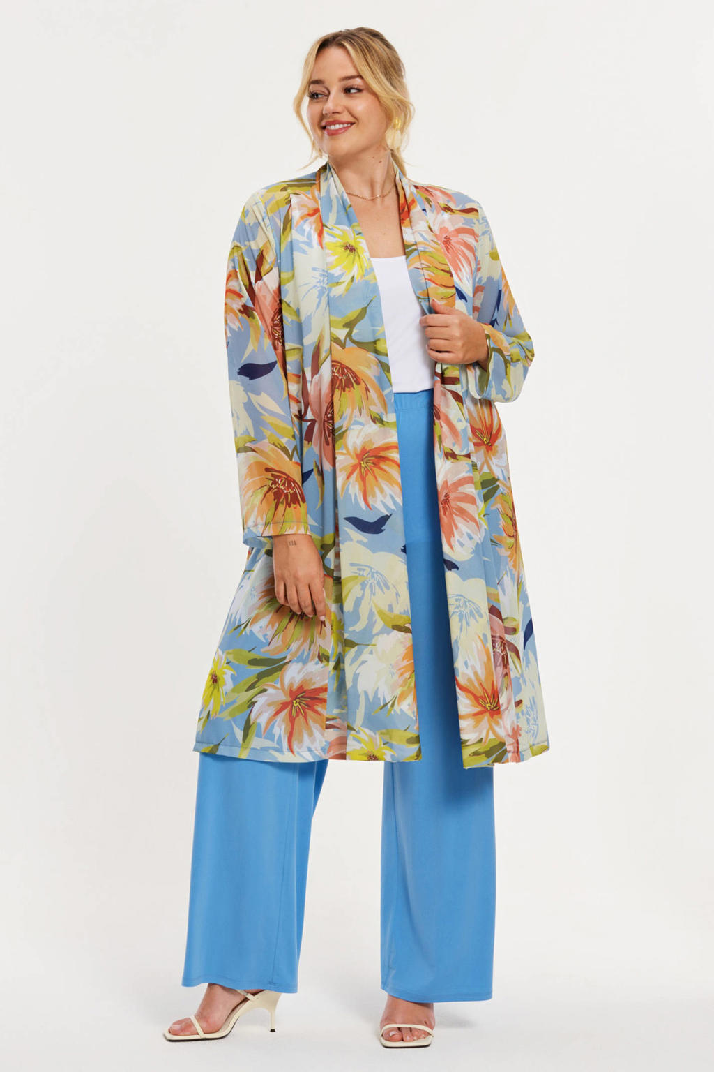 YOEK gebloemde kimono multi