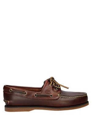 Classic leren bootschoenen cognac