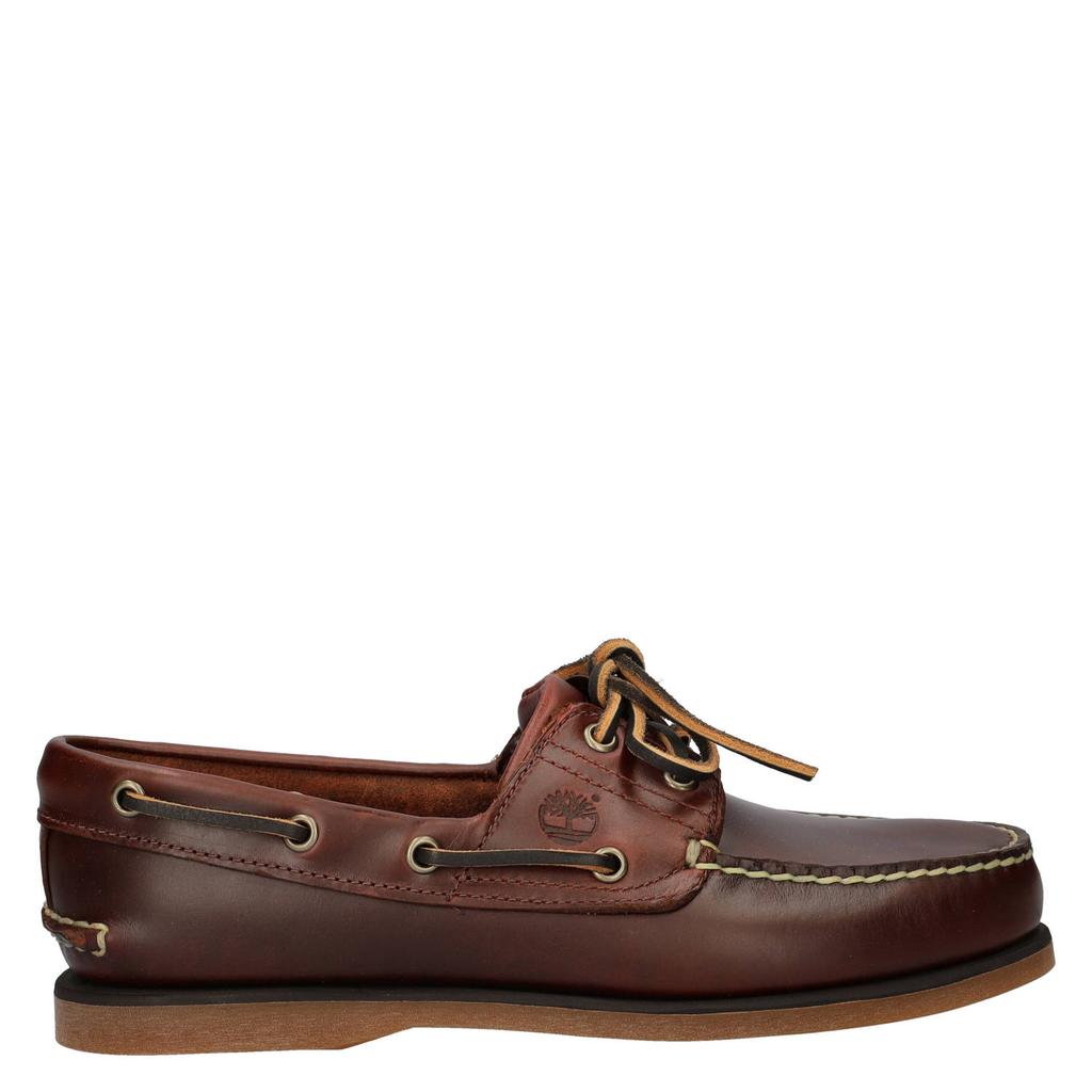 Cognackleurige heren Timberland Classic leren bootschoenen met veters