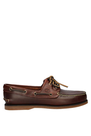 Classic leren bootschoenen cognac