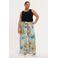 YOEK wide leg regular waist gebloemde broek multi