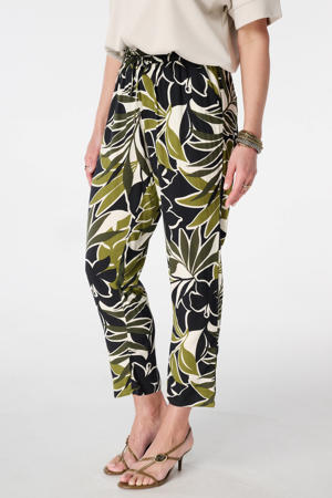 straight regular waist broek groen