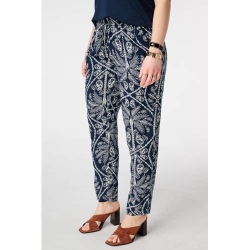MS Mode straight regular waist broek blauw afbeelding