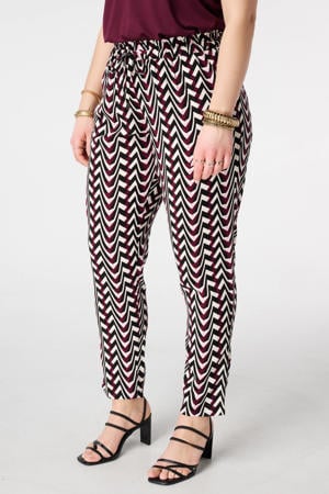 straight regular waist broek rood