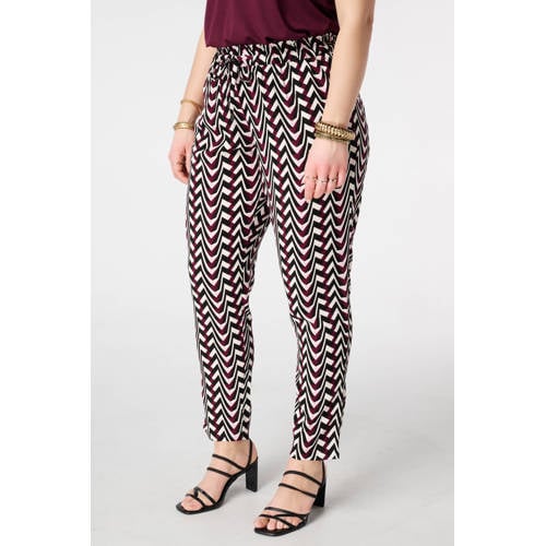 MS Mode straight regular waist broek rood afbeelding