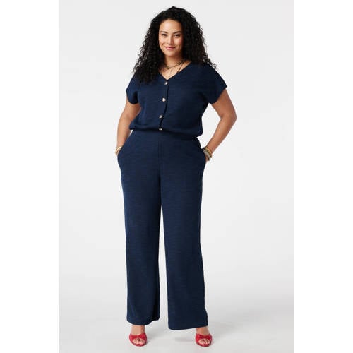 MS Mode bouclé top donkerblauw afbeelding