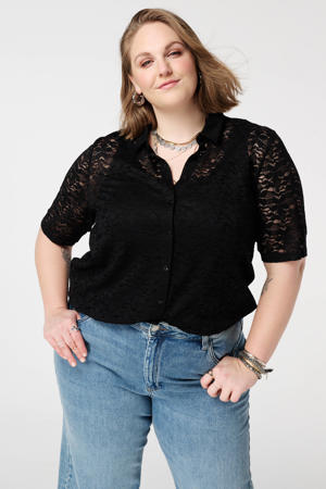 kanten blouse zwart