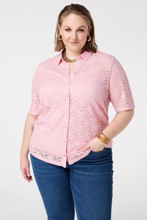 kanten blouse lichtroze