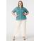 MS Mode kanten blouse petrol