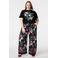 MS Mode gebloemde T-shirt zwart