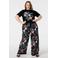 MS Mode wide leg regular waist gebloemde broek multi