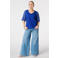 MS Mode gebloemde top blauw broderie