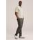 WE Fashion regular gestreepte polo fijn gebreid beige