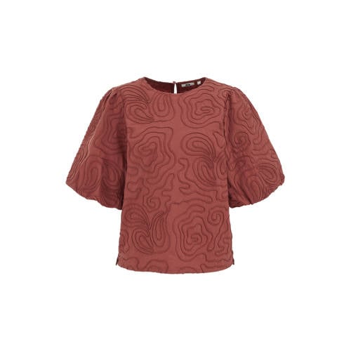 WE Fashion top roodbruin afbeelding