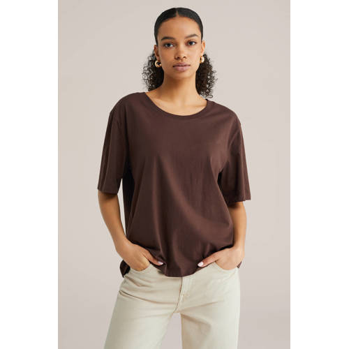 WE Fashion T-shirt bruin afbeelding