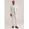 WE Fashion slim pantalon beige met textuur