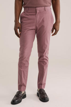 regular pantalon met linnen roze