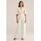 WE Fashion jumpsuit ecru met pailletten