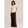 WE Fashion T-shirt met linnen ecru