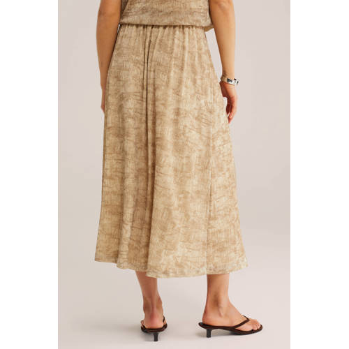 WE Fashion midi rok beige afbeelding