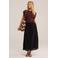 WE Fashion top met lurex donkerrood