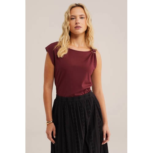 WE Fashion top donkerrood afbeelding