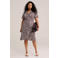 WE Fashion Curve wikkel-/overslagjurk bruin