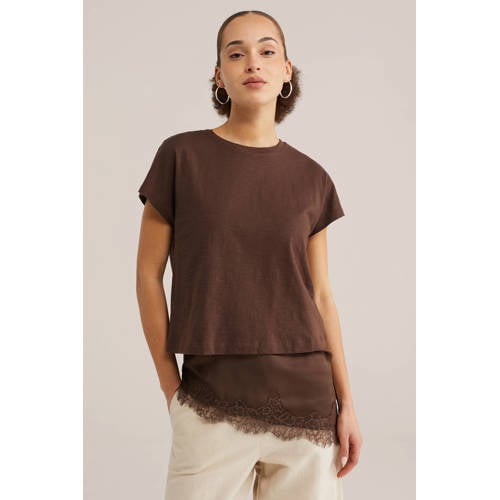 WE Fashion T-shirt bruin afbeelding