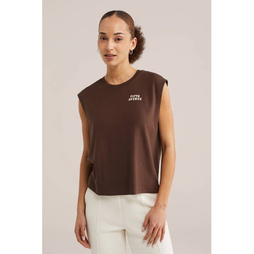 WE Fashion top bruin afbeelding