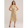 WE Fashion cocktailjurk met pailletten goud