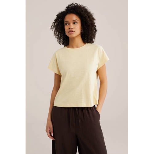 WE Fashion T-shirt lichtgeel afbeelding