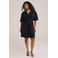 WE Fashion Curve midi jurk zwart