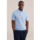 WE Fashion regular gestreepte polo fijn gebreid blauw